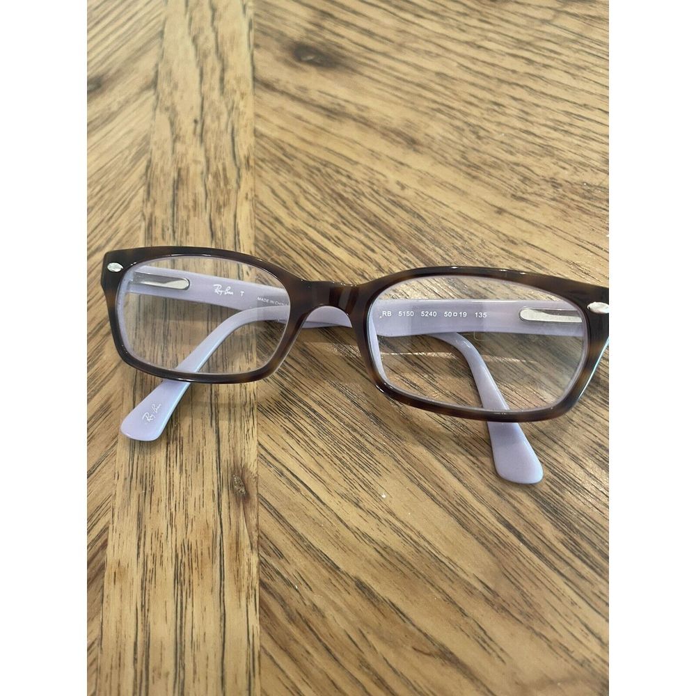 Ray Ban RB5150 5240 Tortoise Purple Rectangle Eyeglasses 50/19 135 Frames Only!